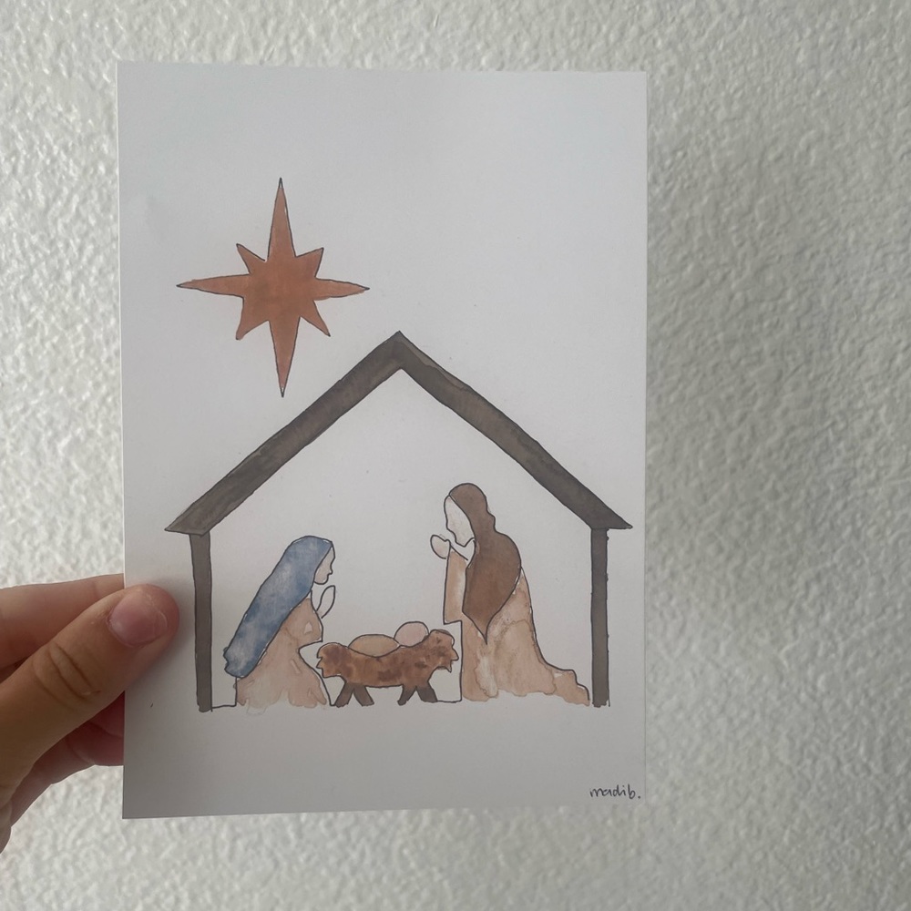 Nativity art print